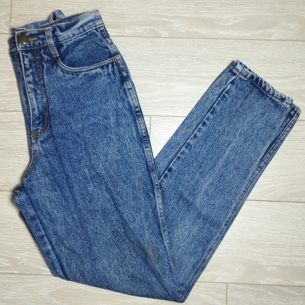 High Rise Blue Denim Jeans